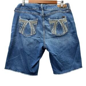 7 For All Mankind DOJO Shorts Bermuda Jean Shorts Denim Jorts Womens Lusie Sz.16